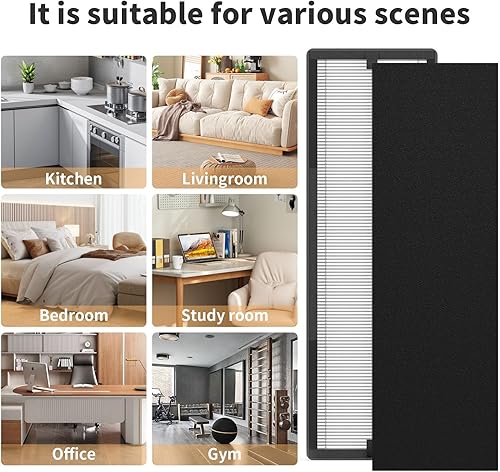 Miniatura 6 de FCFMY Paquete de 2 filtros de repuesto NEA-F1 True HEPA, compatible con Eureka NEA120 y Toshiba purificador de aire CAF-W36USW,