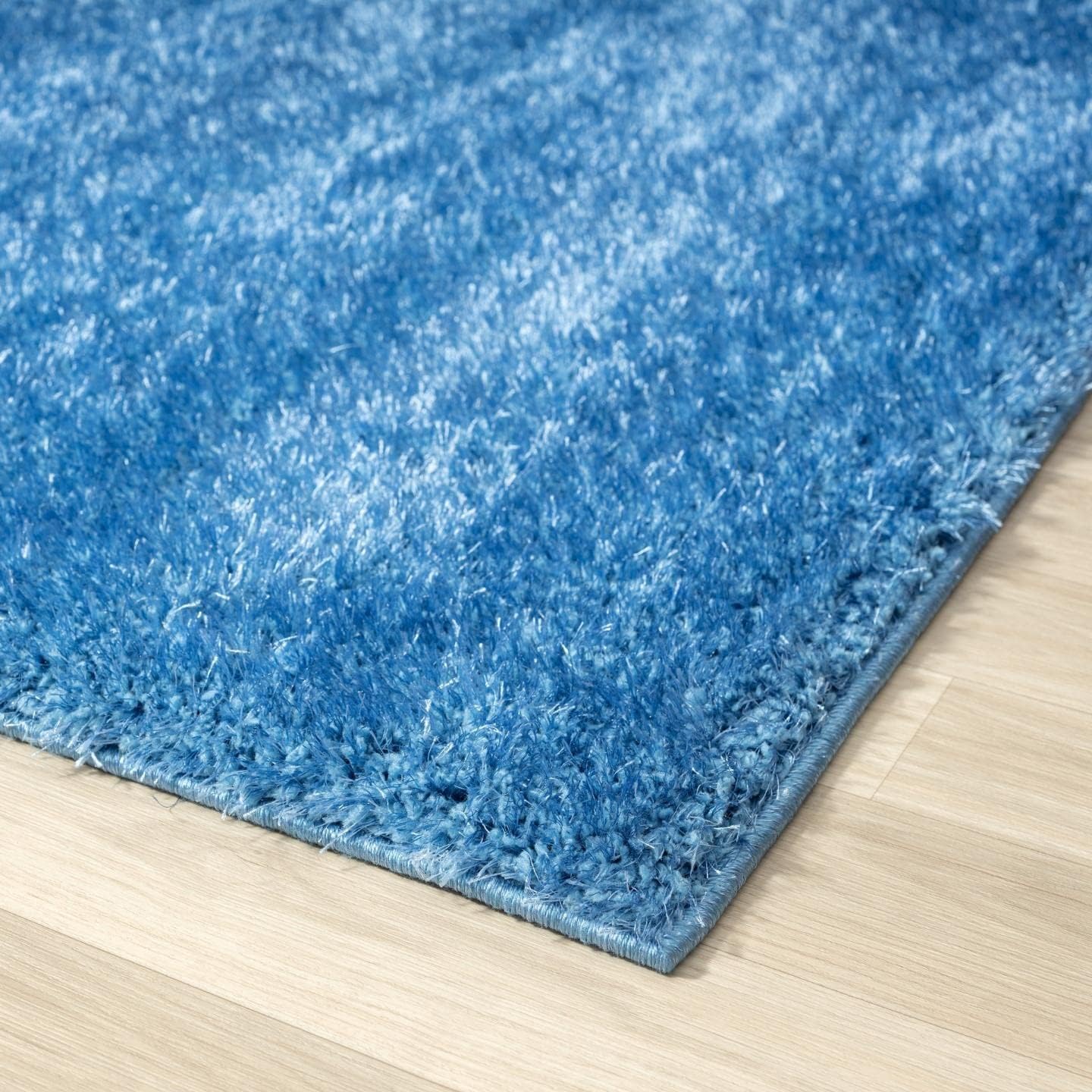 Cornflower Blue 5' x 7' Solid Shag Area Rug