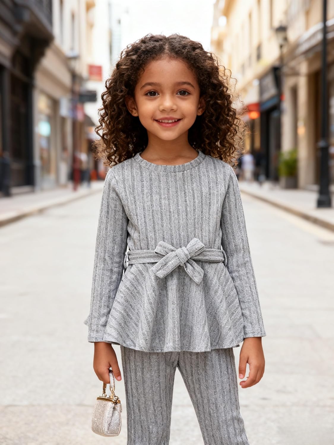 Toddler Baby Girl Clothes Floral Outfit Ruffle Sleeve Shirt with Headband 3PC Pant Set Fall Clothing for Girl - Image 6