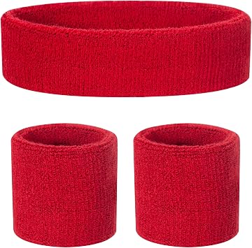 ONUPGO Kids Sweatbands Toddler Headband Wristband Set - Athletic Cotton Baby Sweat Band for Kids Youth Baby 1 Headband + 2 Wristbands