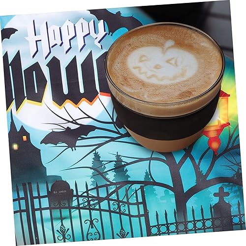 Miniatura 4 de Abaodam 3pcs Halloween Tablecloth Holiday Tablecloth Scary Table Cloth Halloween Table Setting Mantel top Runner Table Decoration Table Cover Props