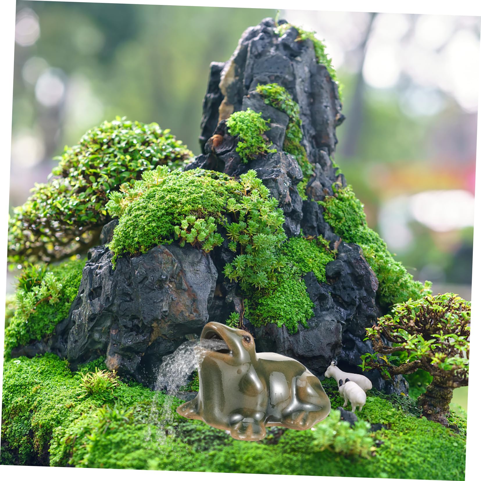 LIOOBO Fountain Frog Decoración para Jardín Fuente Circulante De Rana para Paisajismo y Espacios Exteriores para Balcones y Patios