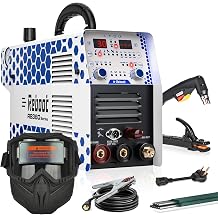 Reboot Plasma Cutter Welder Combo & Welding Helmet, Non HF Plasma Cutter PT40 Torch 1/2 In Clean Cut 5/8 In Max Cut, Spool Gun Aluminum Welding Stick MIG Gas Flux Core Mag Lift TIG