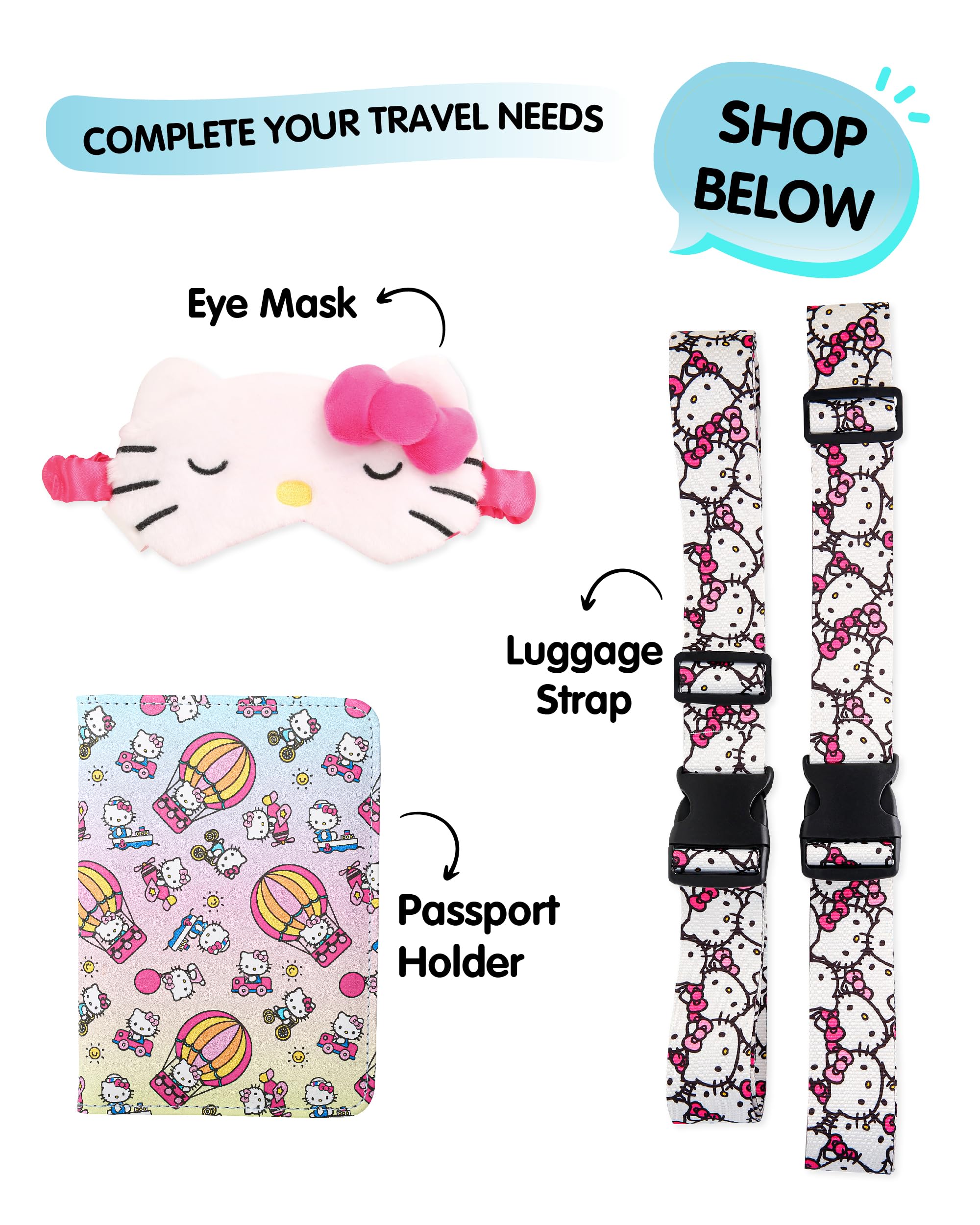 Hello Kitty and Friends Gep ckanh nger f r Koffer, 4 St ck, Sanrio Taschenanh nger f r Gep ck, niedlicher Gep ckanh nger
