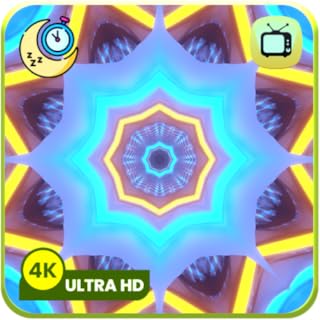 AI Kaleidoscope Screensaver – Hypnotic Abstract Loops with Relaxing Music, Sleep Timer Countdown & Sound-Only Mode