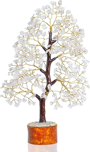 Miniatura 6 de Árbol de la vida de cristal de cuarzo transparente, árbol de piedras preciosas para energía positiva, decoración de árbol de chakras, árbol de
