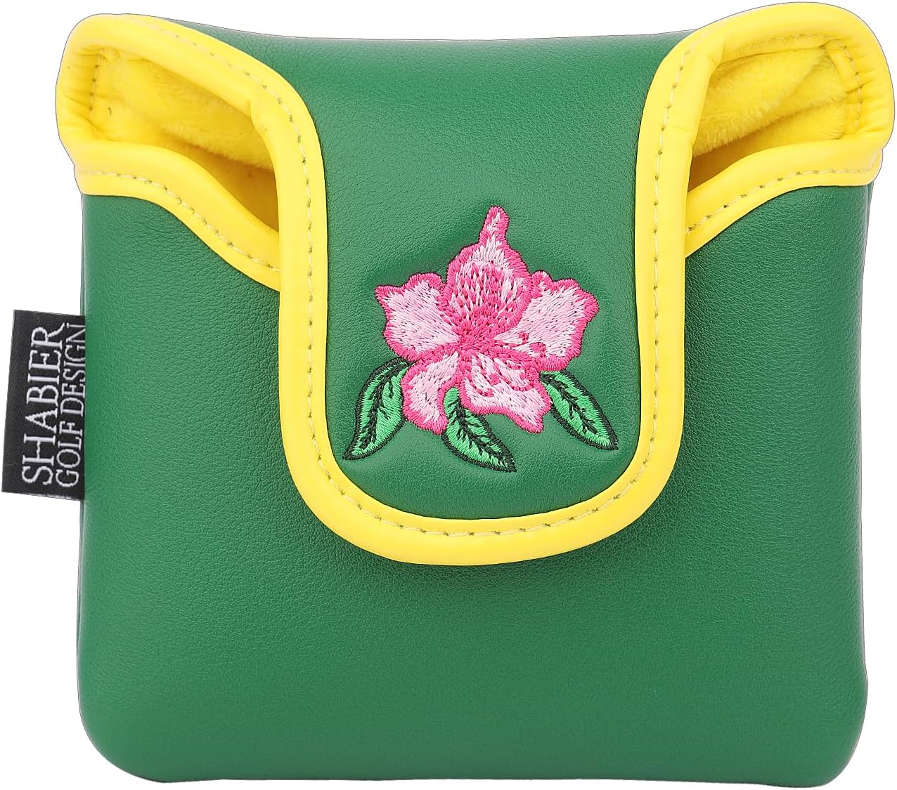 SHABIER Golf Large Mallet Putter Headcover with Flower Design for Golf Putter Club