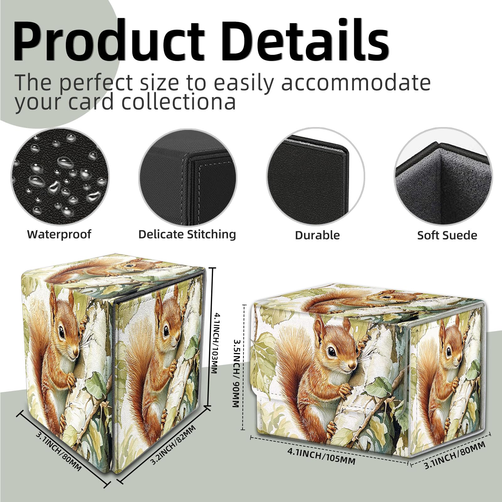 Amazon.com: ETLKJVBL for MTG Card Storage Solution, Little Squirrel for  Commander Decks, High Capacity Anime Card Sleeves for Mtg Deck Box Set of 2  : Toys & Games