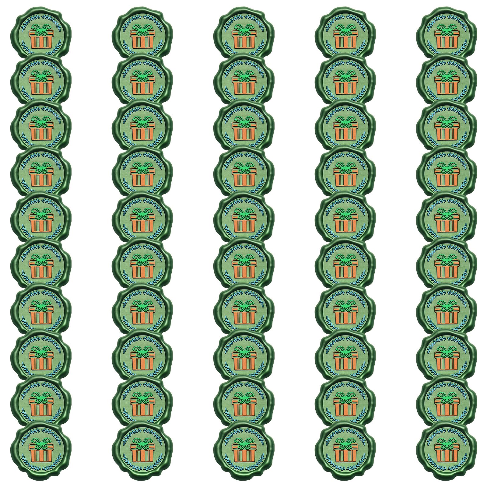 of 50 Heart Waxes Seal Sticker for Various Occasions Invites Card Decoration Envelope Seal