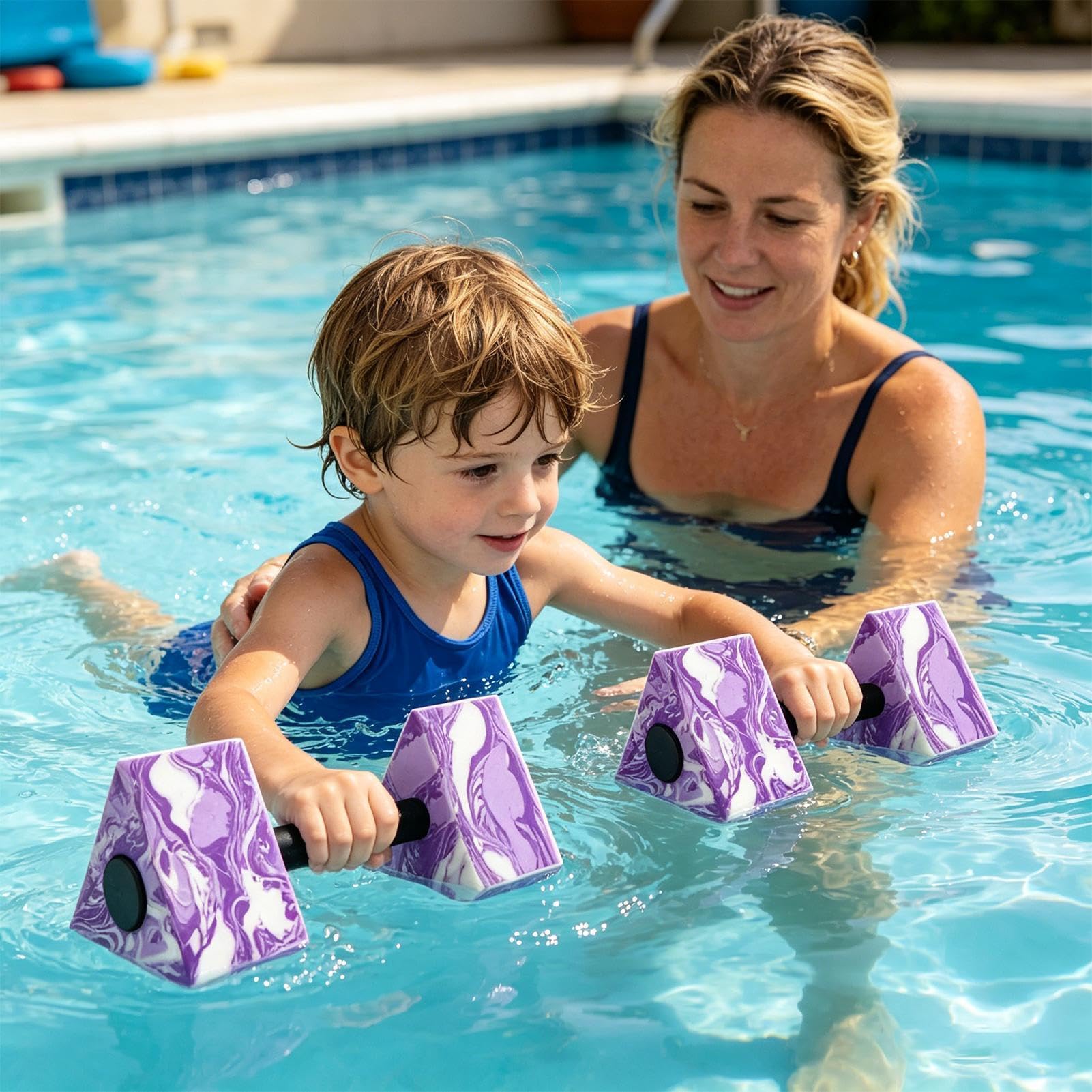 Manubri triangolari da piscina, per ginnastica acquatica, attrezzature per