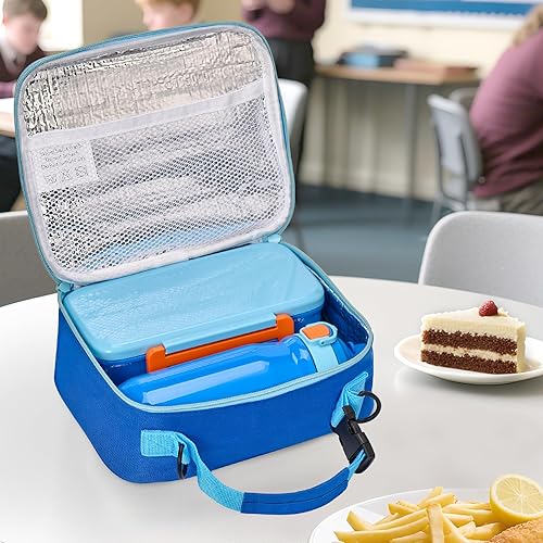 Miniatura 8 de PIQUEBAR Lonchera Bento para niños con bolsa de almuerzo térmica de 8 onzas, con bolsa de almuerzo aislada, botella de agua aislada con popote para
