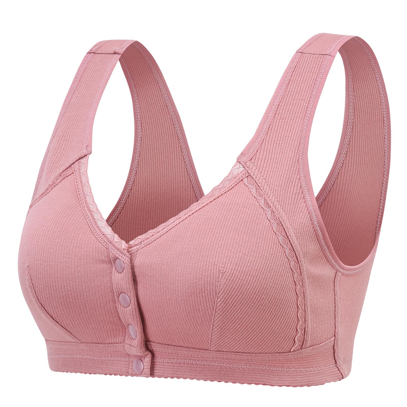 Convenient Nursing Bra Front Snap Button Closure Comfort Daisy Charm Bras No Underwire Soft Post-Surgery Brassiere