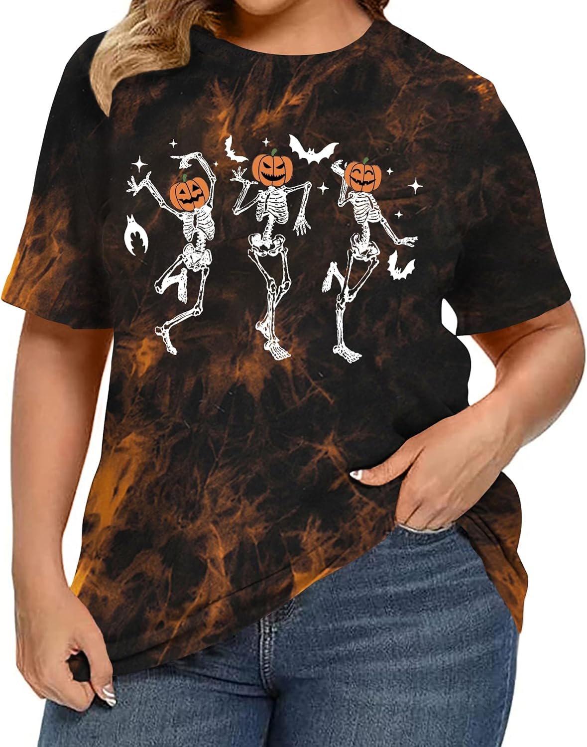 Plus Size Halloween Shirts Women Hocus Pocus Squad T-Shirt Sanderson Sisters Oversized Tee Tops - Image 3