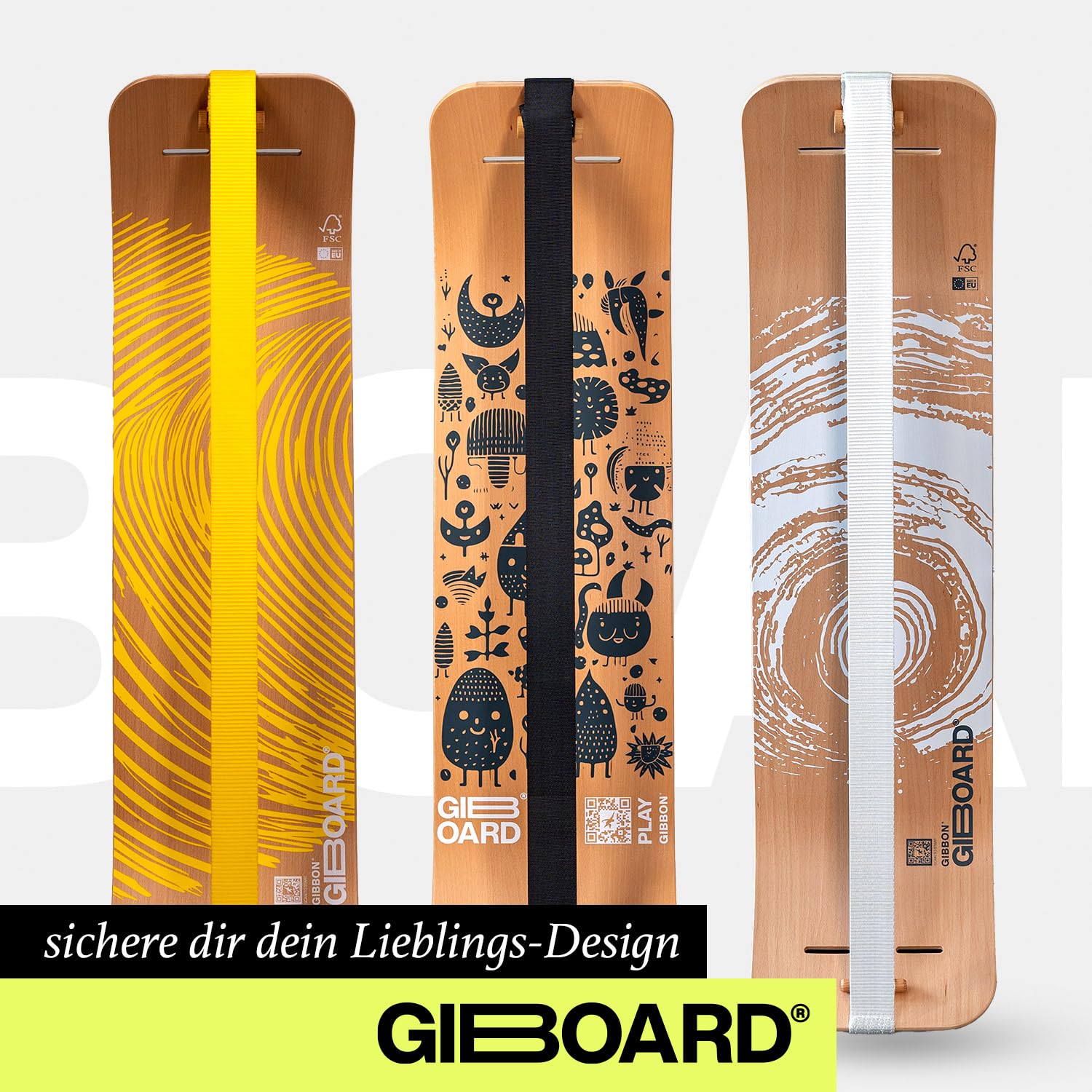 GIBBON Gyboard Spiel Black/White Balance Board Interaktives Training mit App