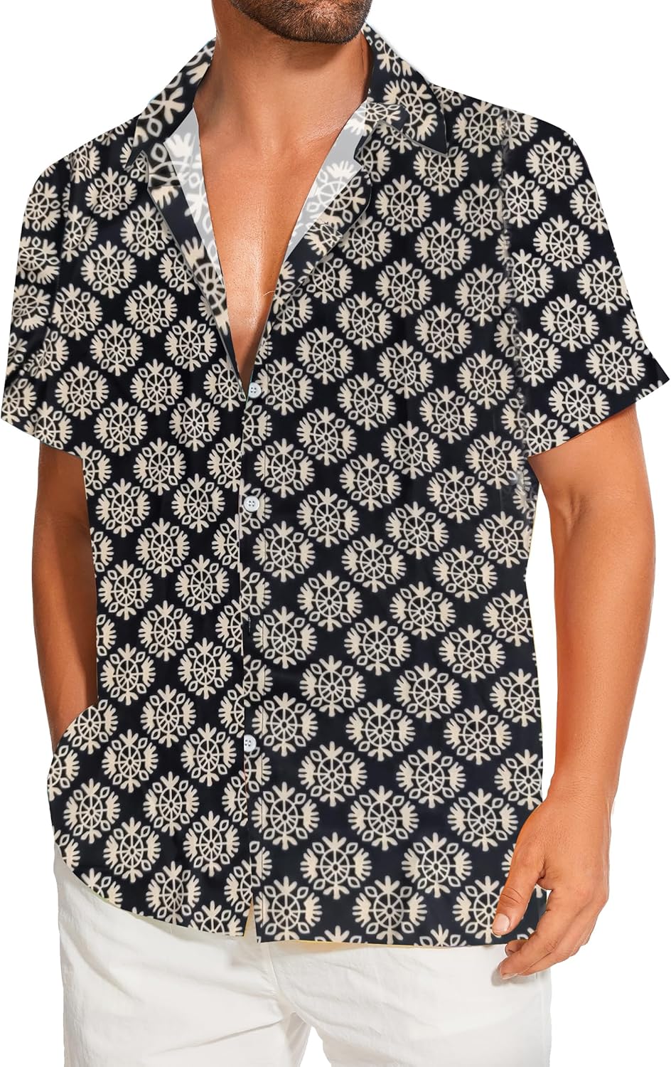 Demoking Vintage Shirts for Men Tie Dye Hippie Funny Hawaiian Shirt Button Down Shirts - Image 7