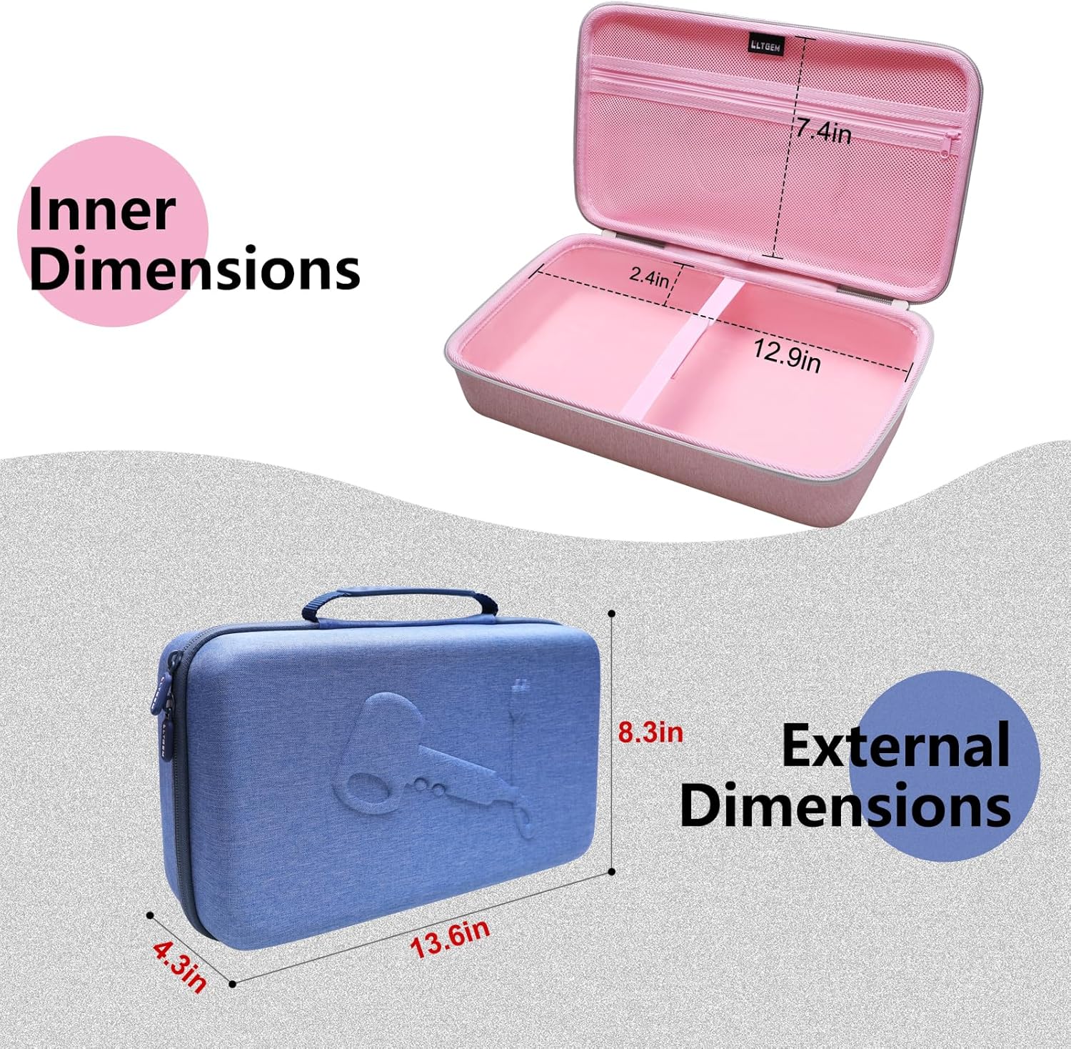 Hair Dryer Case Compatible with Dyson Supersonic Hair Dryer, Laifen SE / SE Lite, Slopehill 1902, Cosy Companions ZCY883, ANNE BETTY Blow Dryer Cases, Blow Dryer Storage Cases, Purple(Case Only)