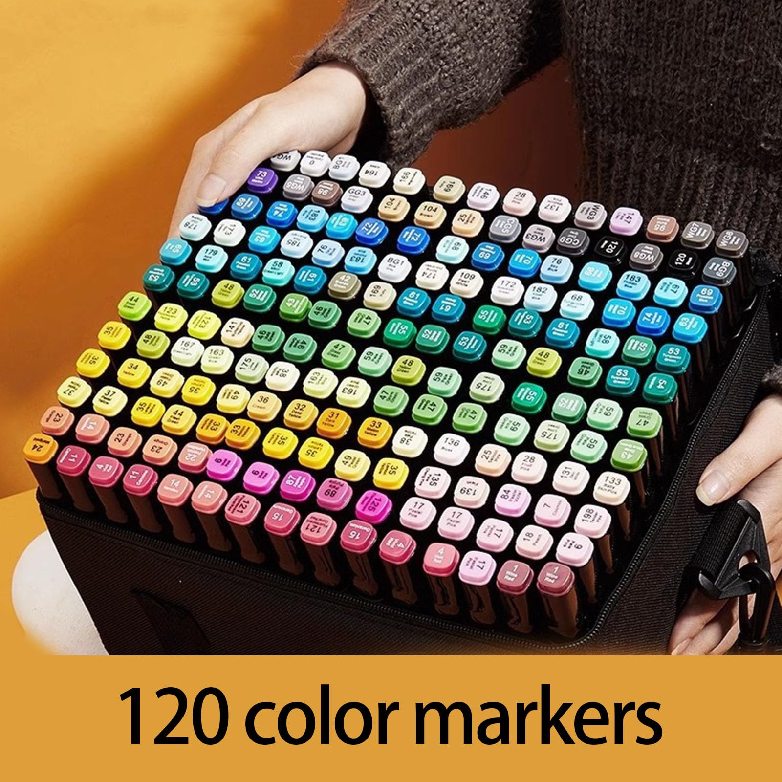 Kunststoff Kunstmarker Set mit Doppelspitze für feine und breite Farbgebung Langlebige Farben Ergonomische Formmarker