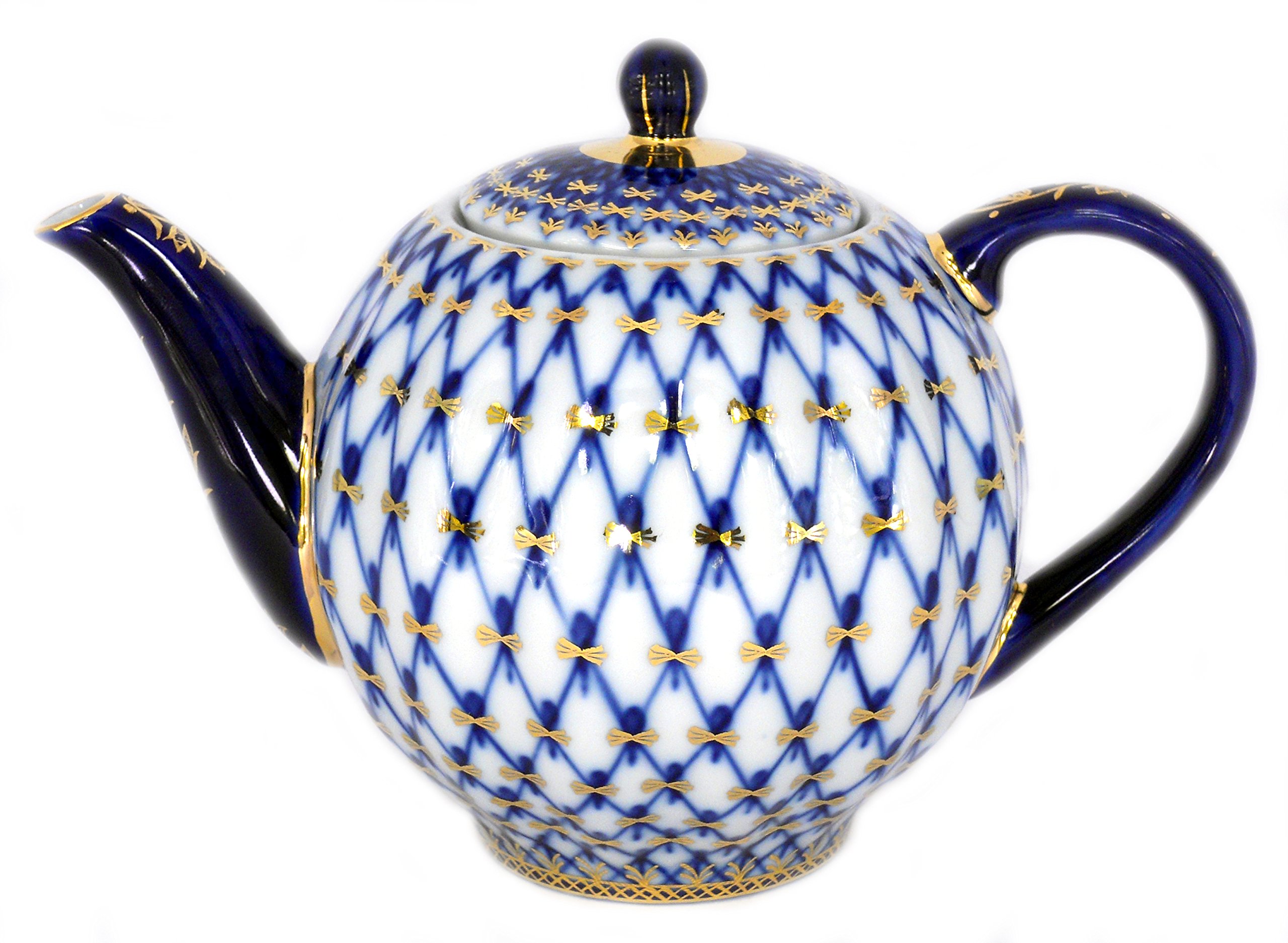 Amazon | Lomonosov 磁器チューリップ コバルトネット ティー