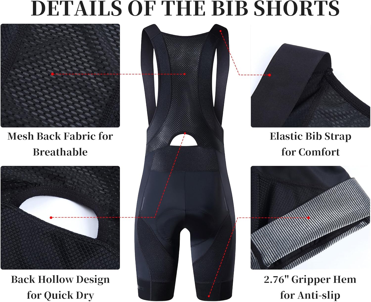 YKYWBIKE Cycling Jesrsey Set-Short Sleeves Bike Jersey+4D Padded Cycling Bib Shorts Road Biking Outfits Bicycle Kit for Men - Image 5