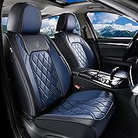 Vista 10 de Coverado Fundas de Asientos Delanteros, Funda de Asiento de Cuero Sintético de Lujo Impermeable, Protector de Asiento de Coche Beige, Funda