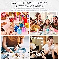 Vista 146 de 6 Pack 6oz Plastic Jars Containers with Lids Wide-mouth Refillable Leakproof Reusable Round Empty Jars for Travel Cosmetic Dry Food Spice Candy Clear