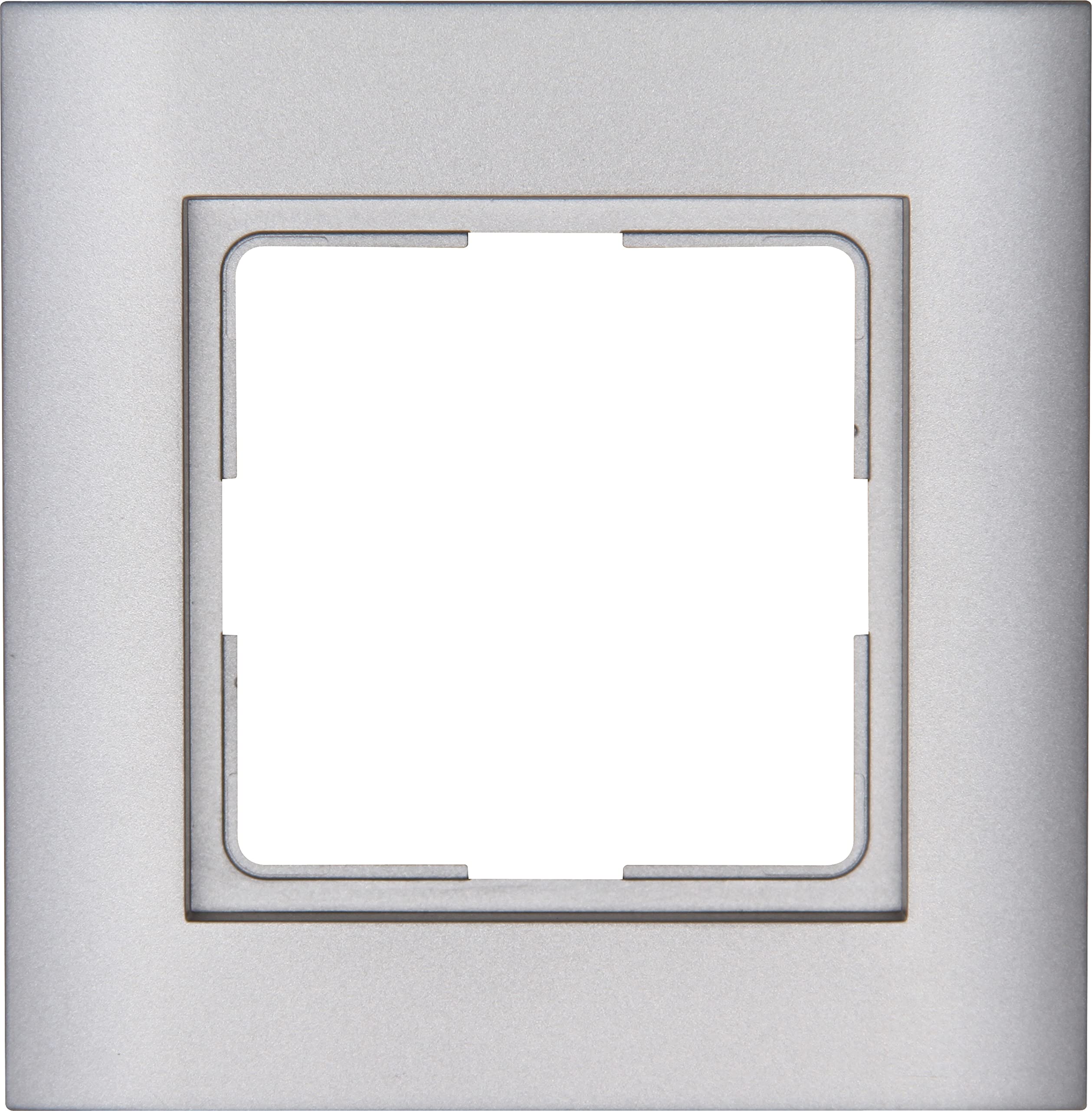 Kopp ATHENIS Lot de 10 cadres de recouvrement simples couleur acier - 86 x 86 x 9,5 mm - Cadre pour prises et interrupteurs - Élégant cadre en plastique mat - Cadre pour interrupteur d'éclairage de