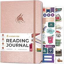 Clever Fox Reading Journal – Guided Book Review Log with Reading Tracker – Gift Book Accessories for Reading Lover – Tracking Journal for Kids & Adults – A5 Size, 14.6x21.3cm (Rose Gold)