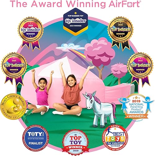 Miniatura 4 de The Original AIR FORT Build A Fort in 30 Seconds, Fuerte inflable para niños (Pretty in Pink)