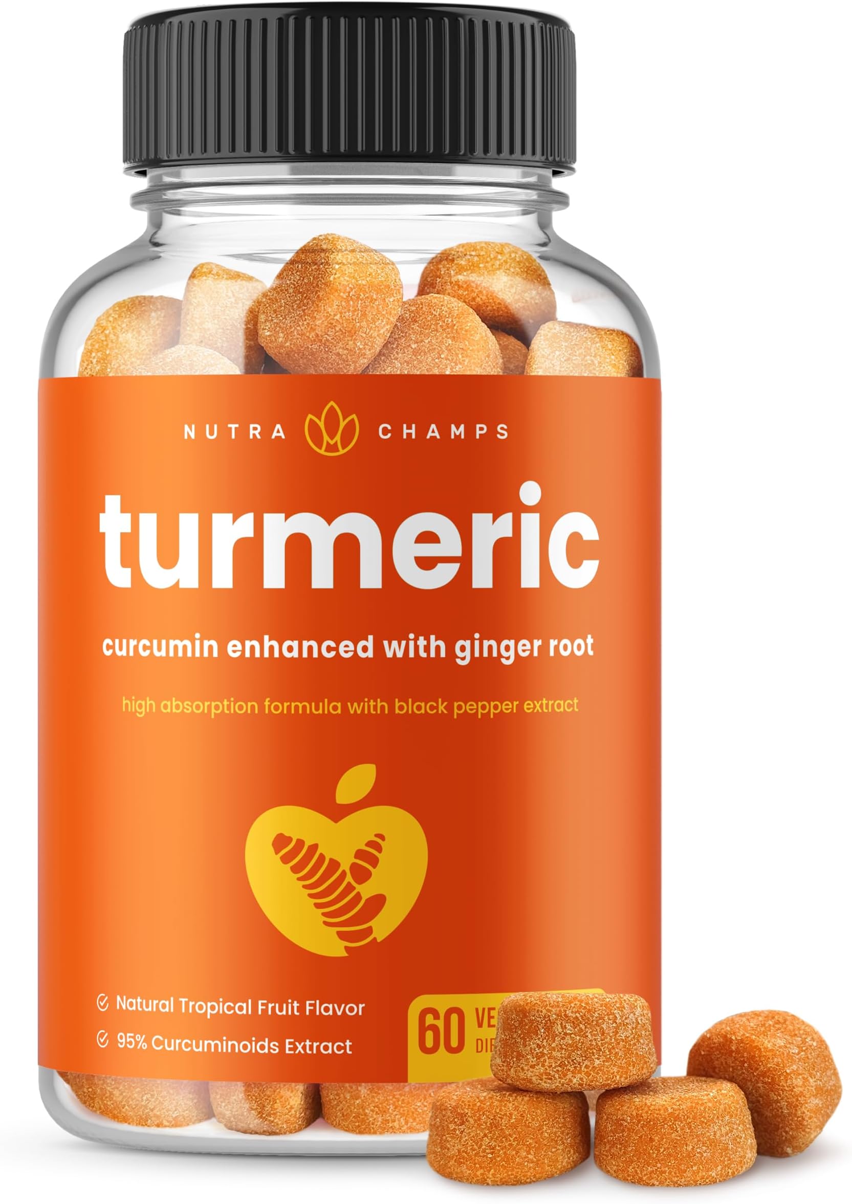 Turmeric Curcumin Supplements Capsules with Black Pepper