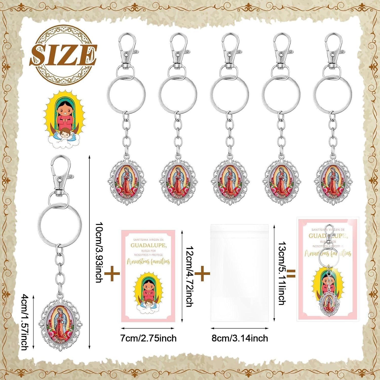 Lady of Guadalupe Keychains - Authentic Craftsmanship & Materials