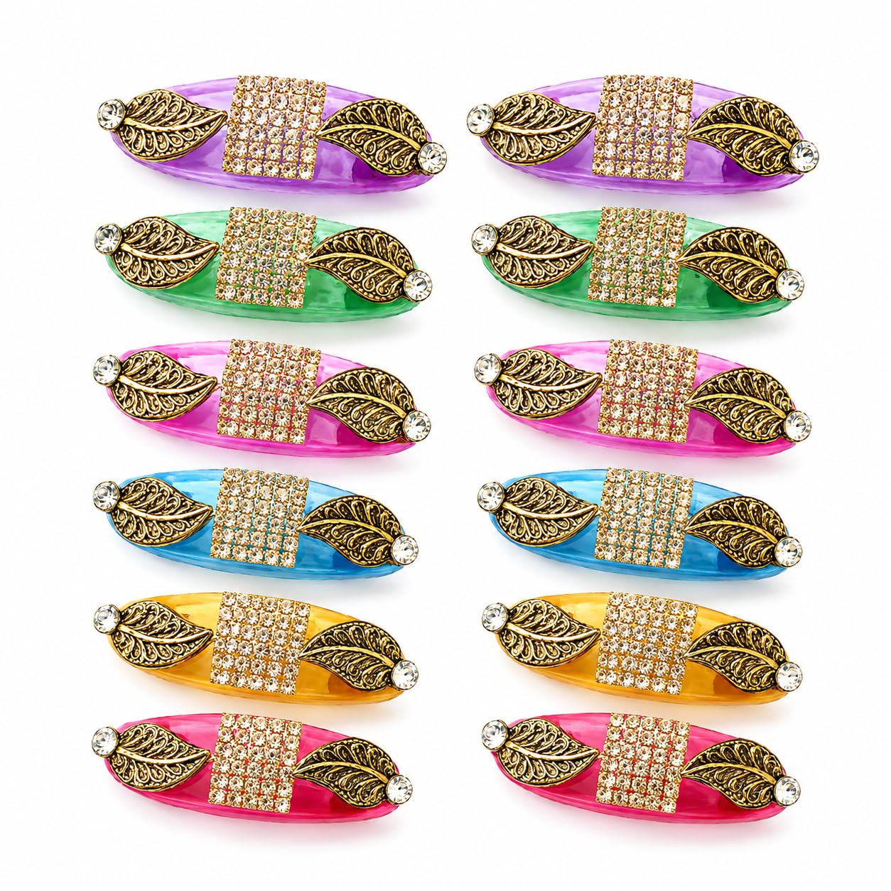Saree Pins (Pack of 12) | FASHIONS Clip on Sarees Pleats Pin Brooch Coat Dress Gown Shawl Bridal Safety Saree Pins for Women-picture-45