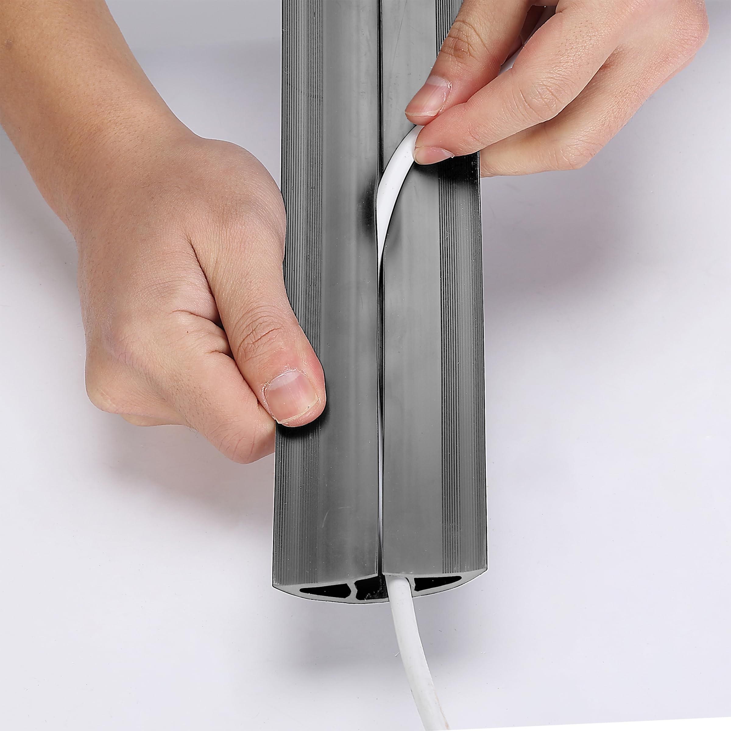 Bates- Cubierta de cable de suelo, cubierta de cable de 6 pies, cubierta de cable, protector de cable, cubierta de cable de suelo, piso de ocultación de cables, cubierta de cable de extensión,