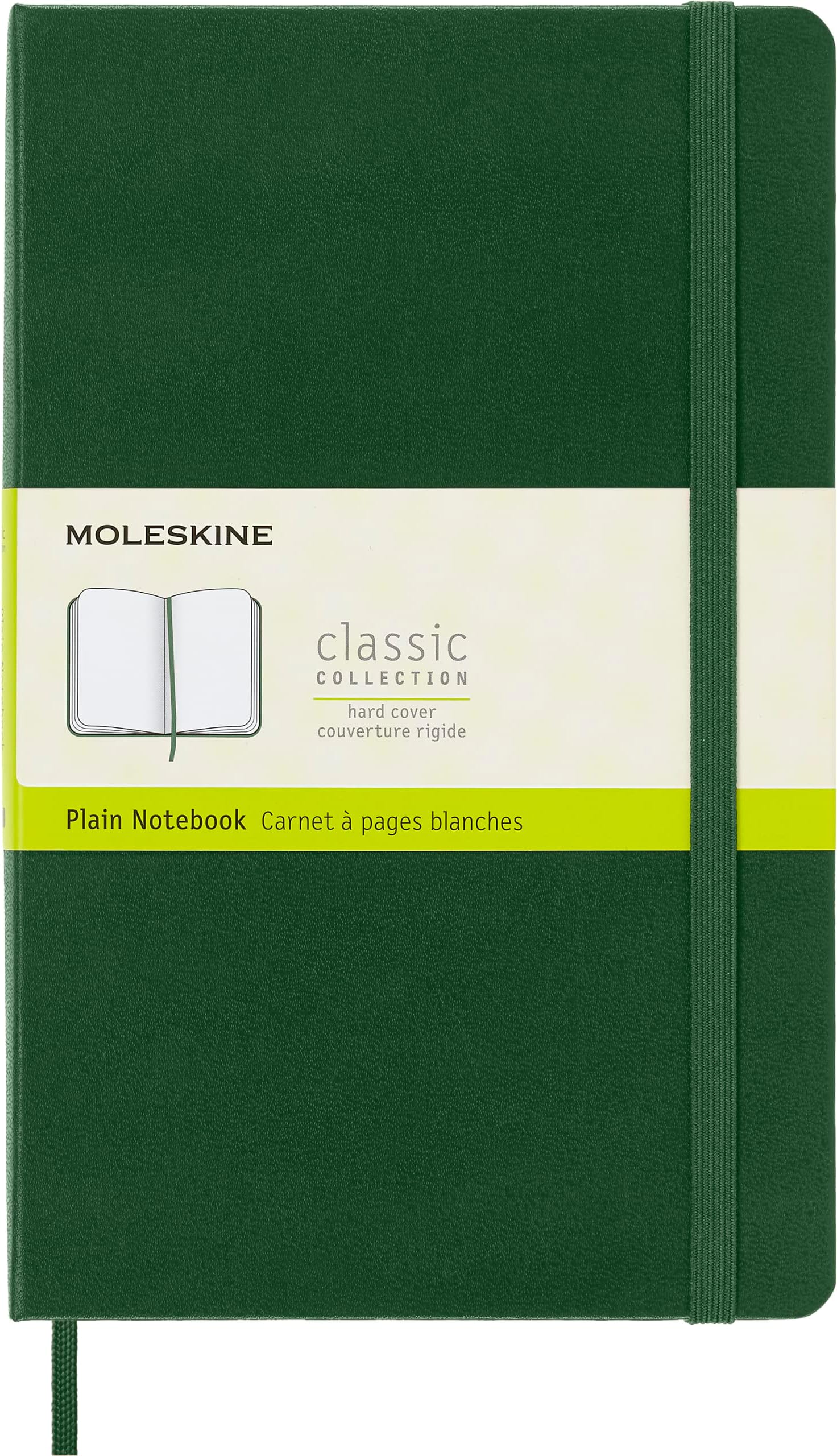 Moleskine Notebook, Large, Plain, Myrtle Green, Hard (5 x 8.25) Hardcover – 20 February 2019