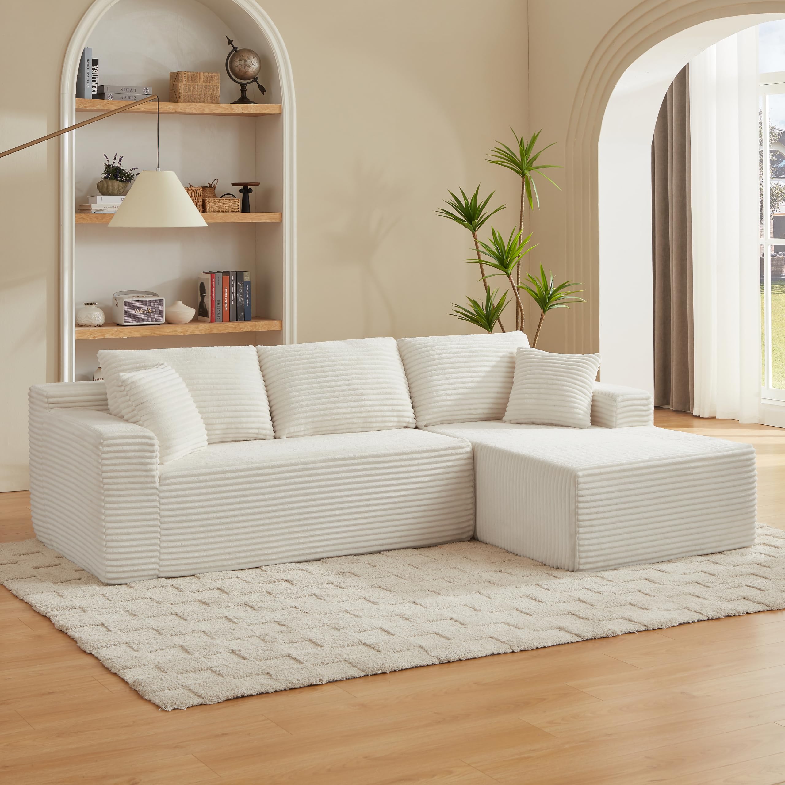 Sofá Seccional Modular en L con Chaise Oversize 3 Asientos | Memory Foam, Para Sala de Estar, Chaise Oversize, Diseño Modular, 3 Secciones