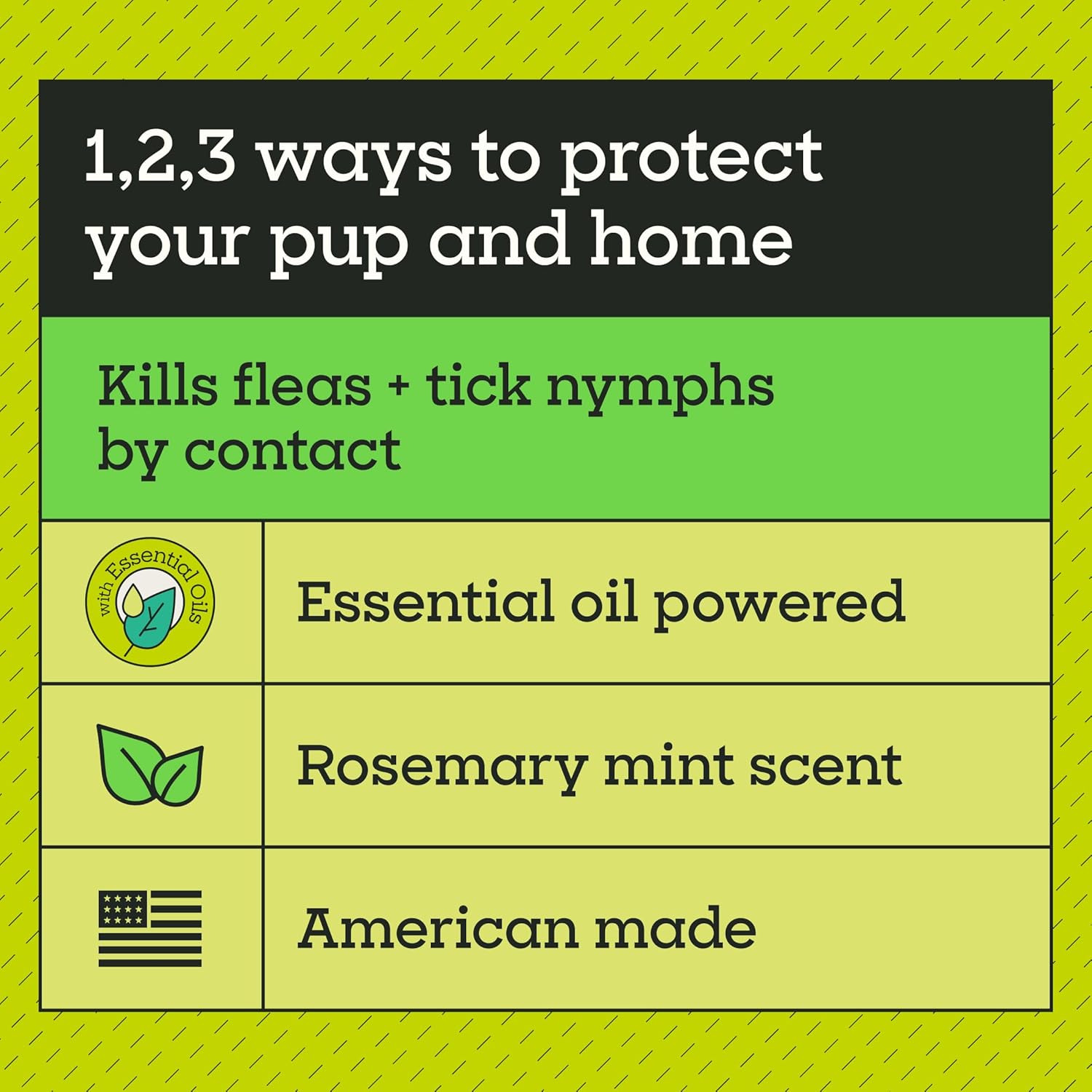 Pet Life Unlimited Natural Flea & Tick 3-Step Kit for Dogs, Plant-Based Prevention and Treatment, Includes Dog Spray, Home Spray & Shampoo, Kill & Repel Fleas, Ticks & Eggs, Soothes Skin