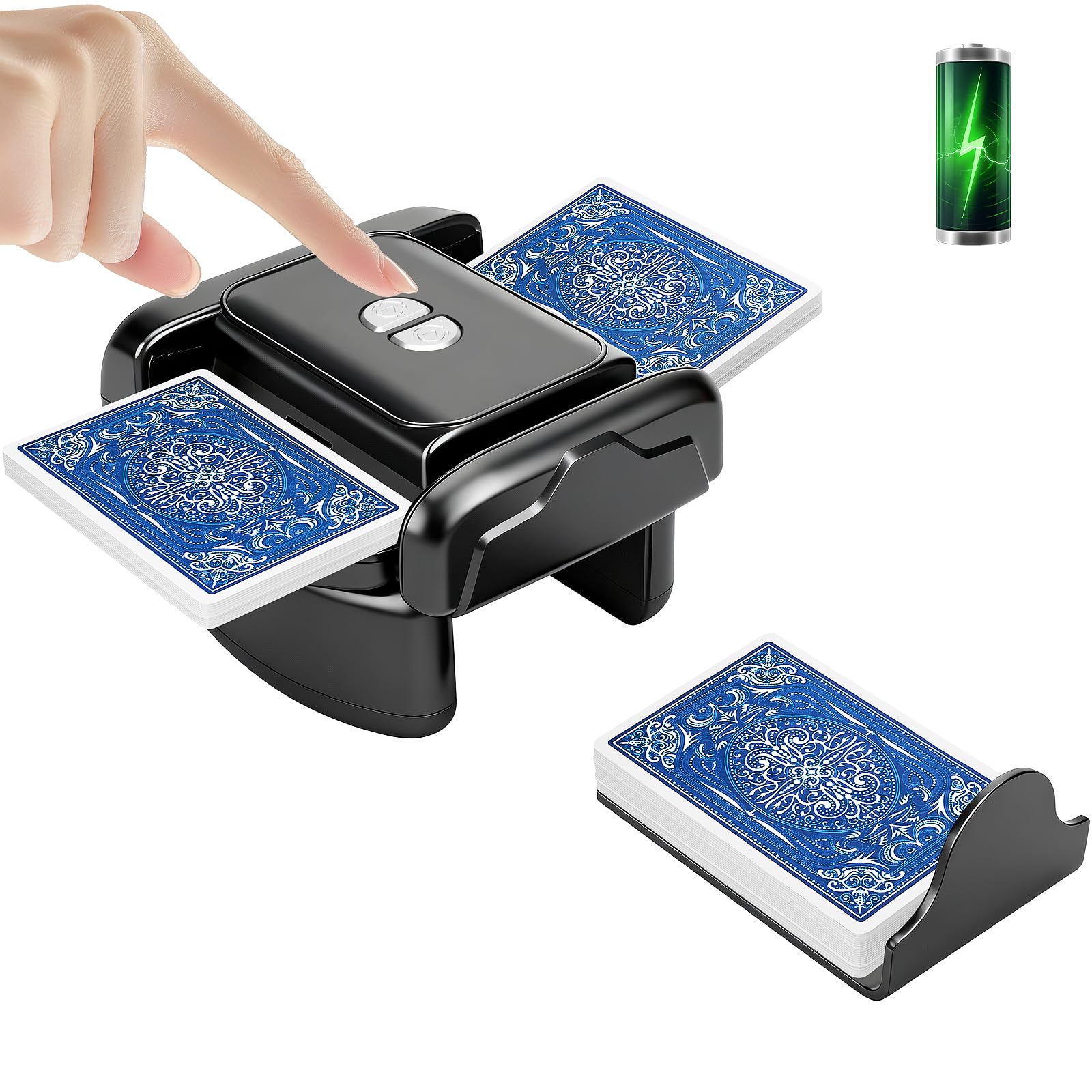 best card shuffler for sleeved cards XISZMOG Rechargeable Automatic 1-2 Decks, Low Noise & Portable Card shuffler Machine for Poker, Blackjack, UNO, Perfect for Family Game Night, Adults, Mother's Day, Father's Day Koffing Pokemon 1996 Base Journey-Together-Booster-Box and enjoy perfectly shuffled Supported content:Cycle I - V