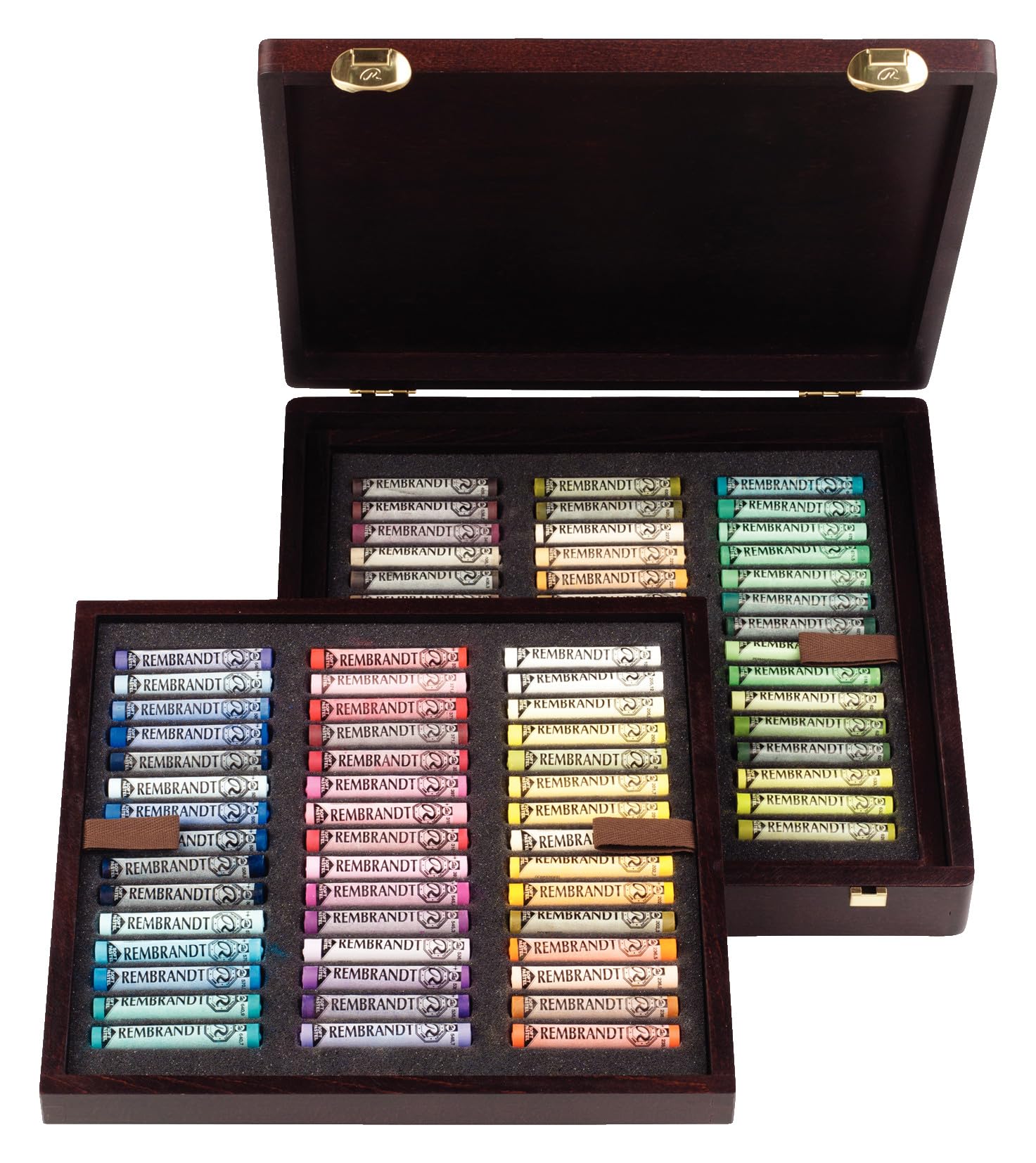 Rembrandt Professional Pastel Doux Set dans un coffret en bois de luxe | Landscape Selection Professional | 90 Whole Pastels