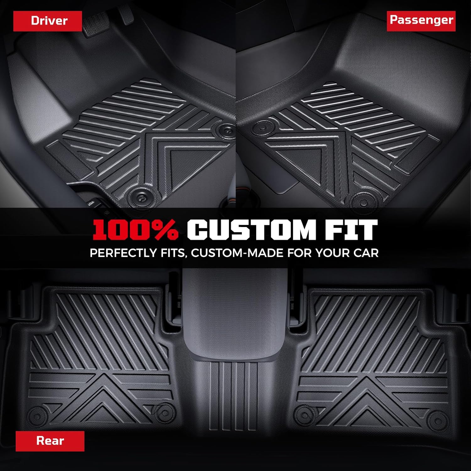 Custom Fit TPE Car Floor Mats & Cargo Liner Set for Toyota Corolla 2026 2025-2020 (Not for Hatchback and Cross), All-Weather Anti-Slip Protection with 3D Waterproof High-Edge