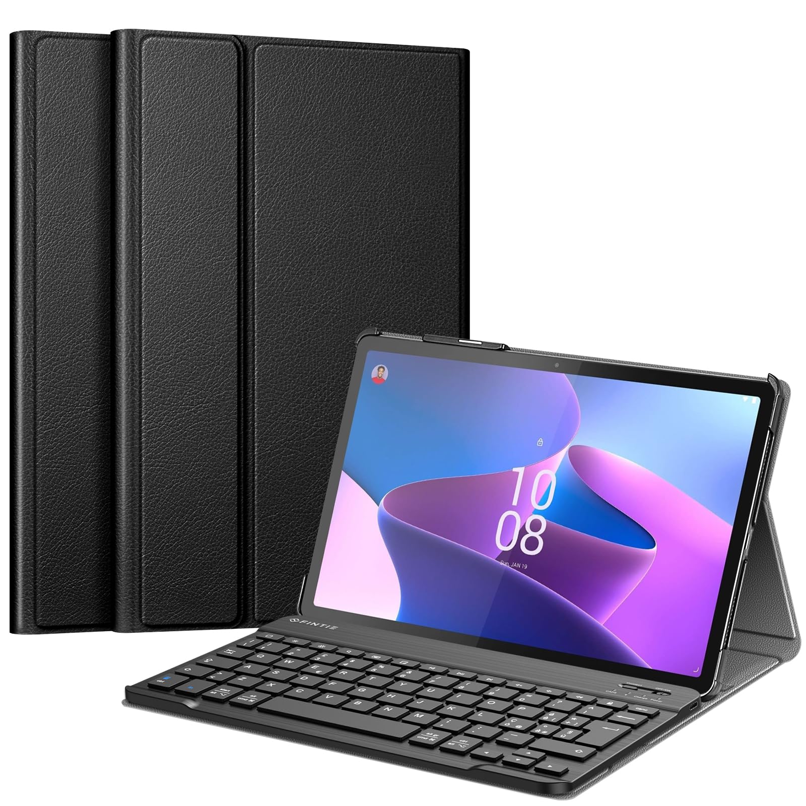 FINTIE Custodia Sottile Per Lenovo Tab P11 Pro (2nd Gen) 11,2'' – Cover Rigida Con Supporto Multiangolo E Auto Wake/Sleep, Nero