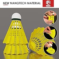 Vista 3 de EAGLES Bádminton Birdies - Pollos de cama de plumas de nailon Juego de bolas de plástico para práctica de béisbol en interiores y exteriores