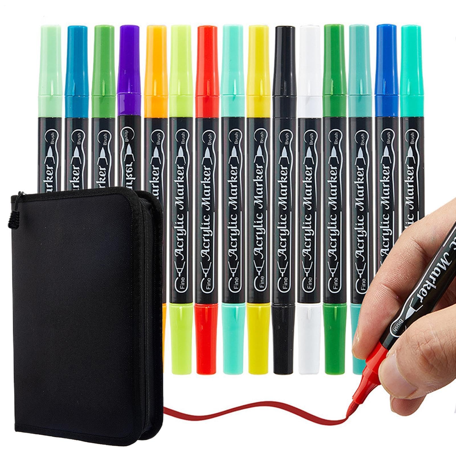 Generisch Kredki do malowania akrylowego, 72 kolory do malowania i rysowania, do kamienia, drewna, metalu, szkła, ceramiki, zajęć dla dzieci, szkoły, domu, mieszkania