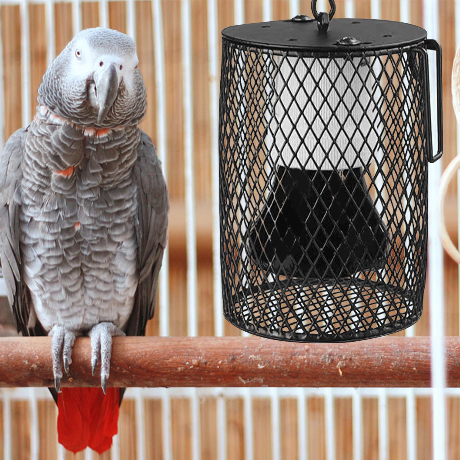 Generico Gabbia Per Lampade Riscaldanti | Supporto Lampada Termica - Copertura Protettiva per Terrari Cuccioli e Serre Uccelli da Esterno