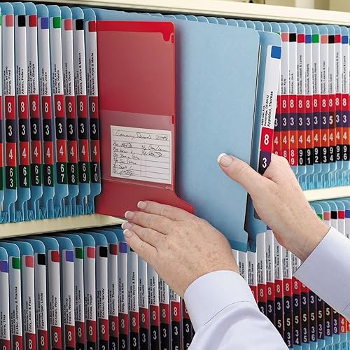 Miniatura 4 de Smead Guía de salida de polietileno con pestaña final, dos bolsillos, pestaña de posición inferior, tamaño carta, rojo, 25 por caja (61950)