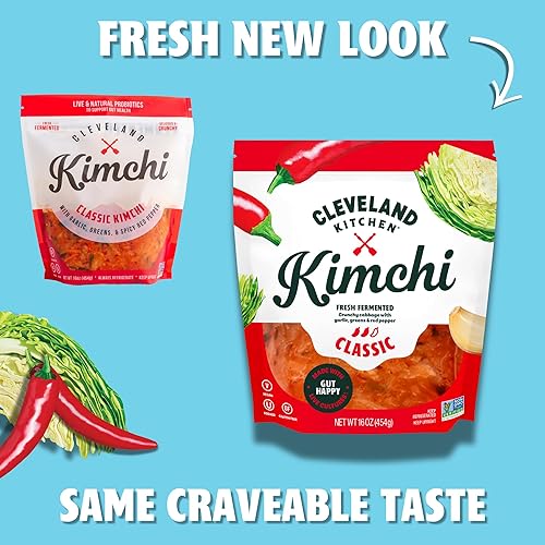 Miniatura 4 de Cleveland Kitchen Classic Kimchi - Verduras ligeramente fermentadas, crujientes y deliciosas con un toque de probióticos picantes, vivos y