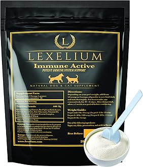 Immune Support for Cats and Dogs - Natural Immunity Supplement Powder Helps Detoxify and Protect Your Pets from Digestive, Respiratory and Skin Issues - Helps with Chronic Infections - 200g