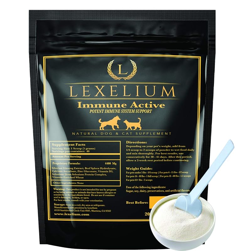 Suplemento nutricional em pó para cães e gatos Lexelium, sabor carne, 200 g
