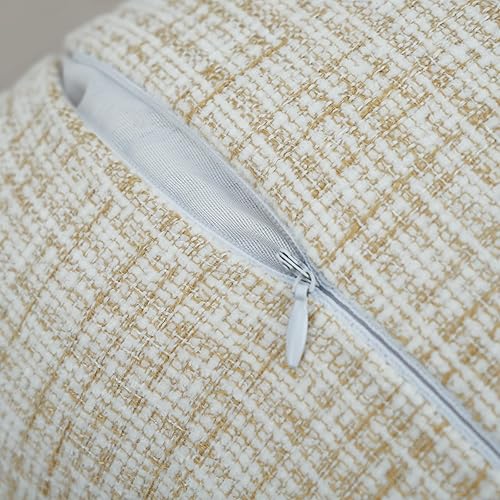 Miniatura 5 de Merrycolor Juego de 2 fundas de almohada de felpilla beige de 18 x 18 pulgadas, fundas de almohada con textura suave con borde cosido, fundas