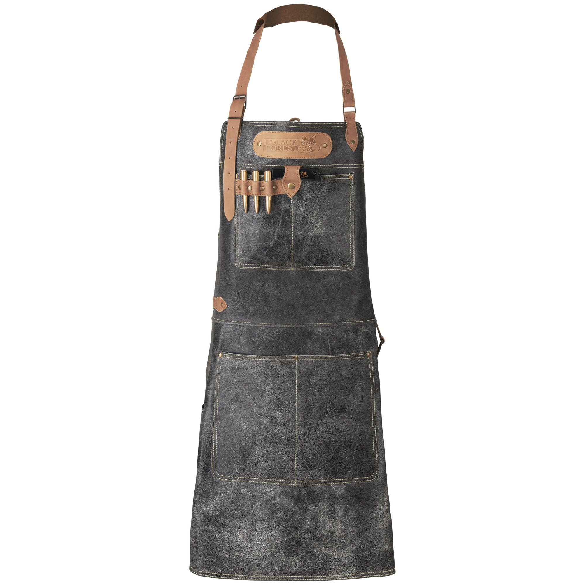 Büffel Leder Schürze Grillschürze BBQ Kochschürze Küchenschürze