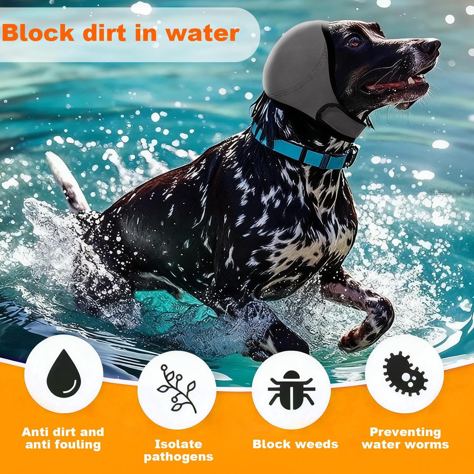 Orejeras para perros con cancelación de ruido, tapones para los oídos impermeables auriculares de protección auditiva ajustable protección contra el ruido en fuegos artificiales y tormentas eléctricas