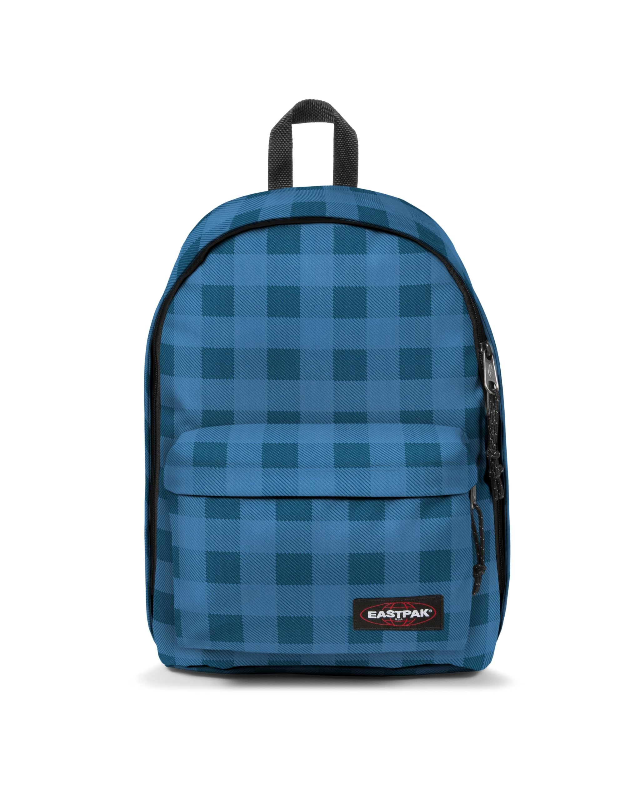 Eastpak Out of Office Backpack 27L (44 x 29.5 x 22 cm), Laptop Backpack 13-15", Durable Water-Resistant School & Work Daypack with Padded Straps - Checker Blue